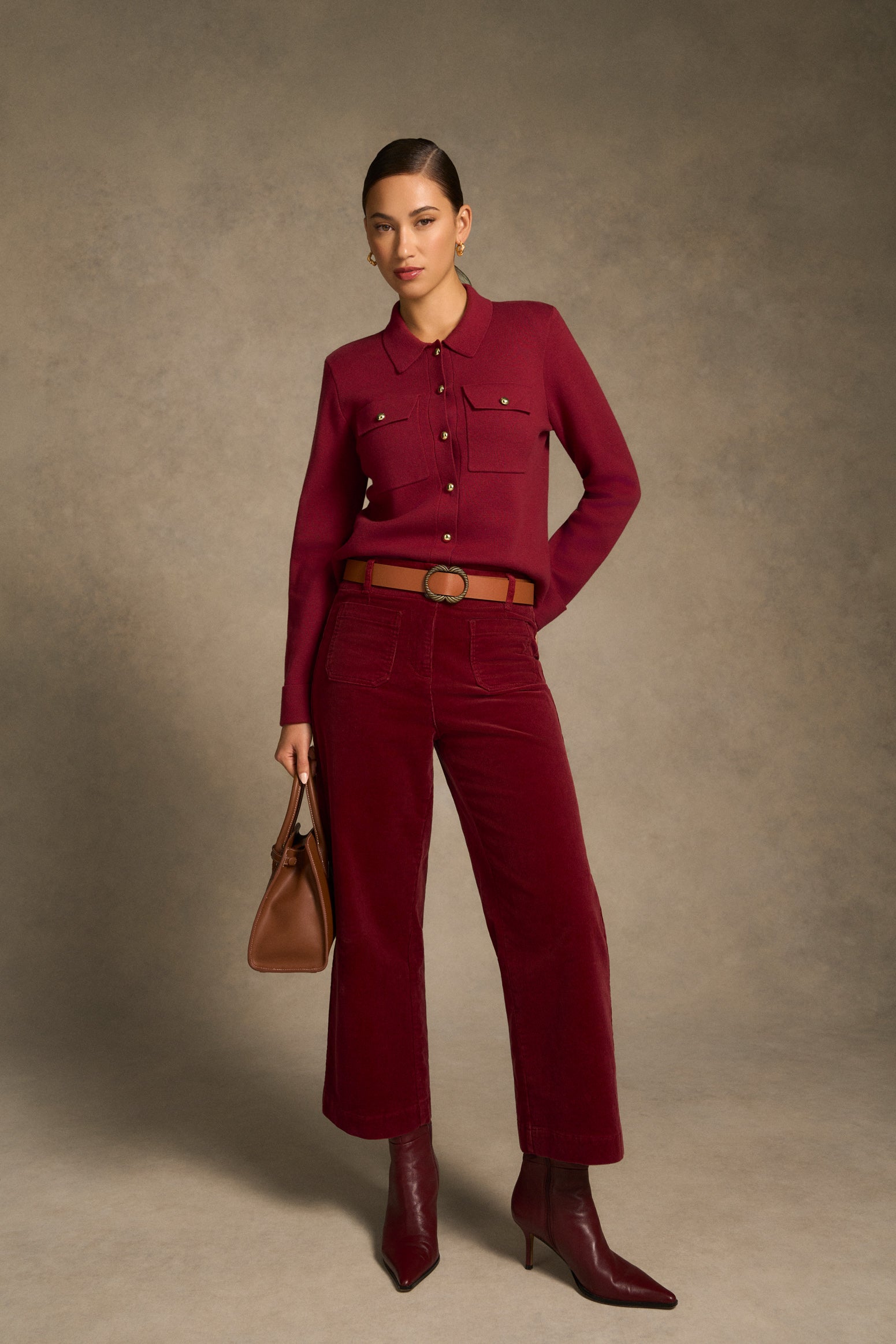 Milano Knit Jacket - Merlot