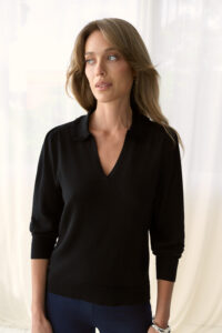 Long Sleeve Wool Knit - Black