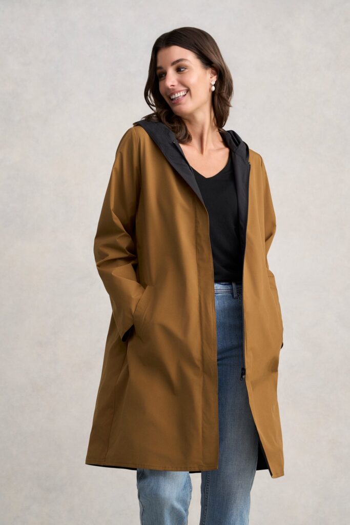 Reversible Raincoat - Tobacco / Black