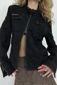 Black Washed Denim Jacket